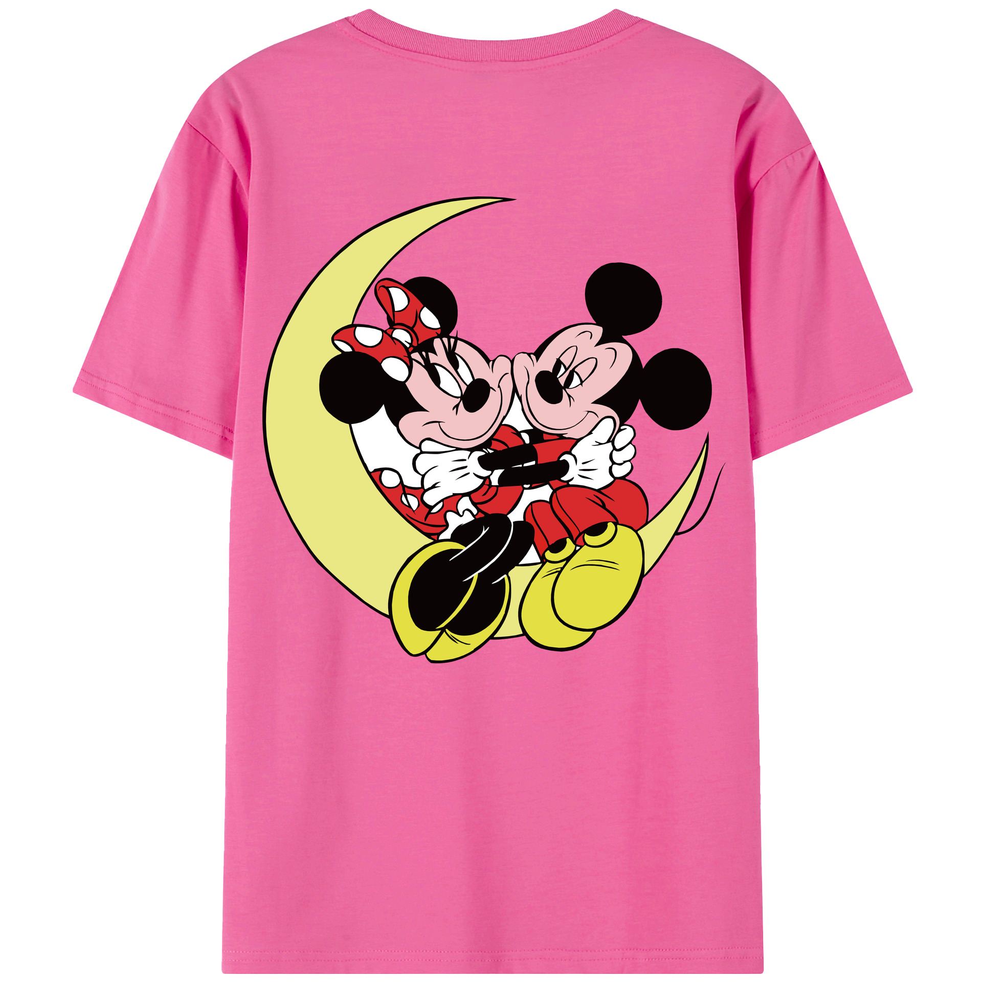 （画像用） ミッキーマウス Mickey Mouse レディース半袖Tシャツ(バックプリント)